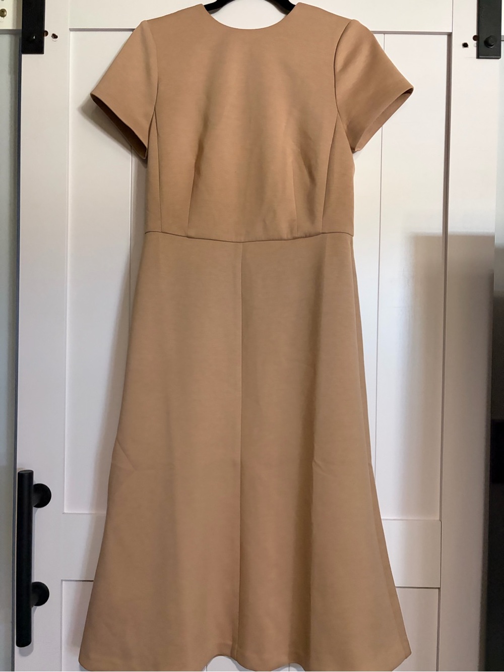 Ann Taylor Midi Dress in Camel/Tan